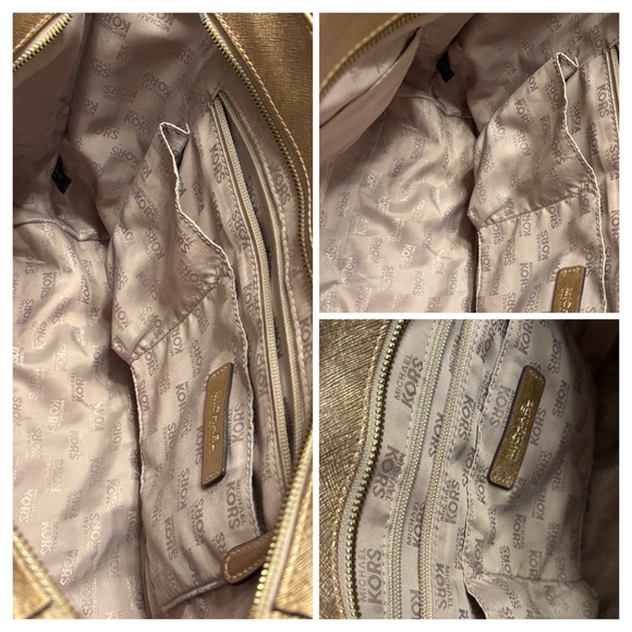 Michael Kors Gold Studded Women's Bag Set - Picture 11 of 14